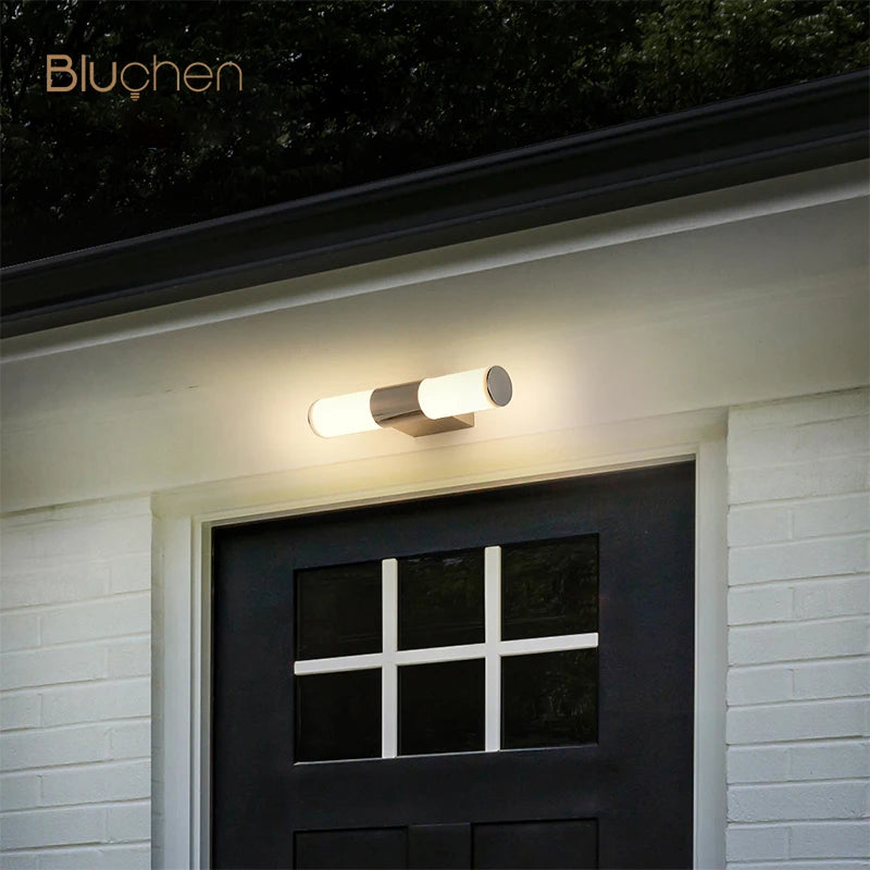 applique murale led moderne en acier inoxydable design nordique - vue 5 sur 7