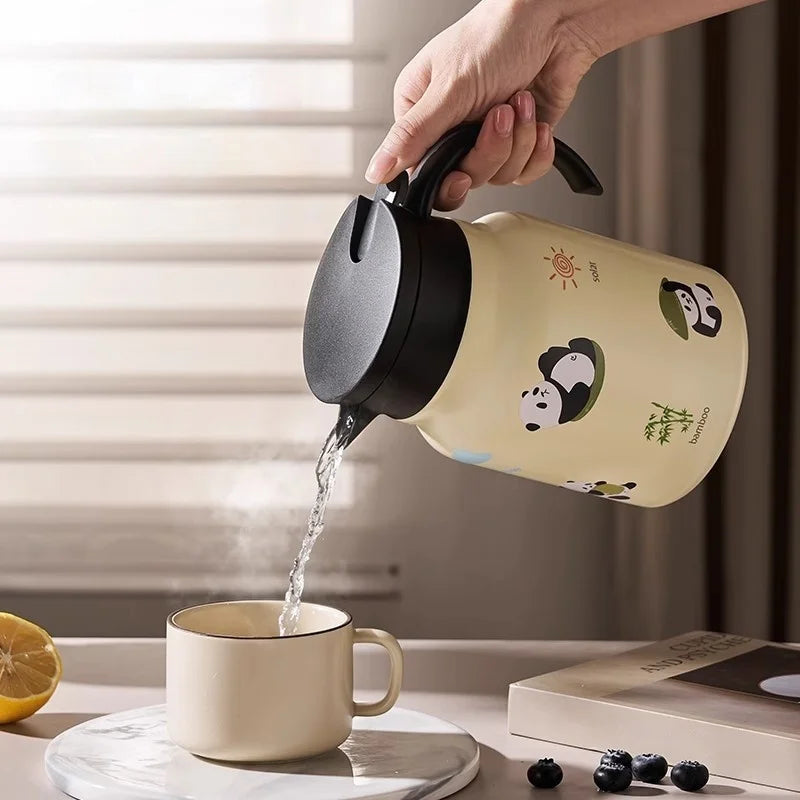 Théière isotherme panda grande capacité infusion vapeur inox - vue 5 sur 6