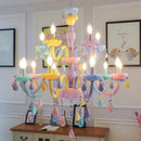 lustre arc-en-ciel en cristal design kawaii pour décoration chambre enfant