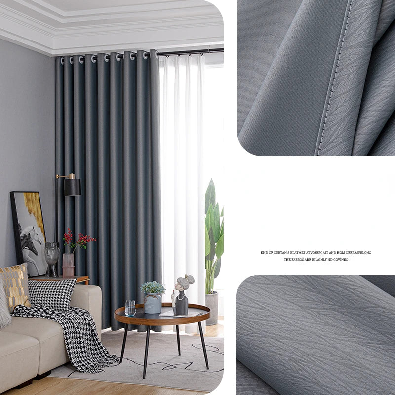 Rideau occultant léger motif floral style moderne salon