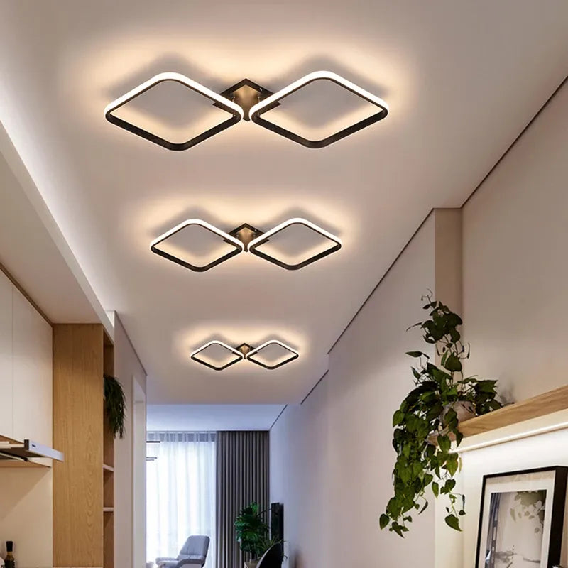 lustre led simple pour éclairage de plafond décoratif - vue 5 sur 23