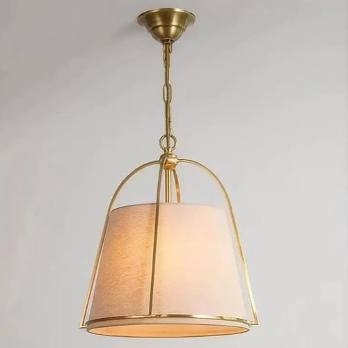 Lustre Américain Simple en tissu et métal style minimaliste