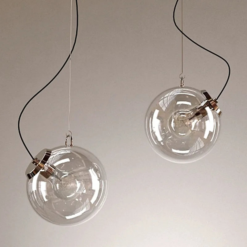 suspension design boule de verre pour intérieur romantique et restaurant - vue 3 sur 8