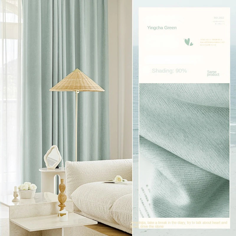 Rideau occultant plissé style moderne pour salon chambre