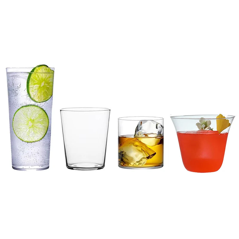 Verre à cocktail facetté style cristal ultra leger