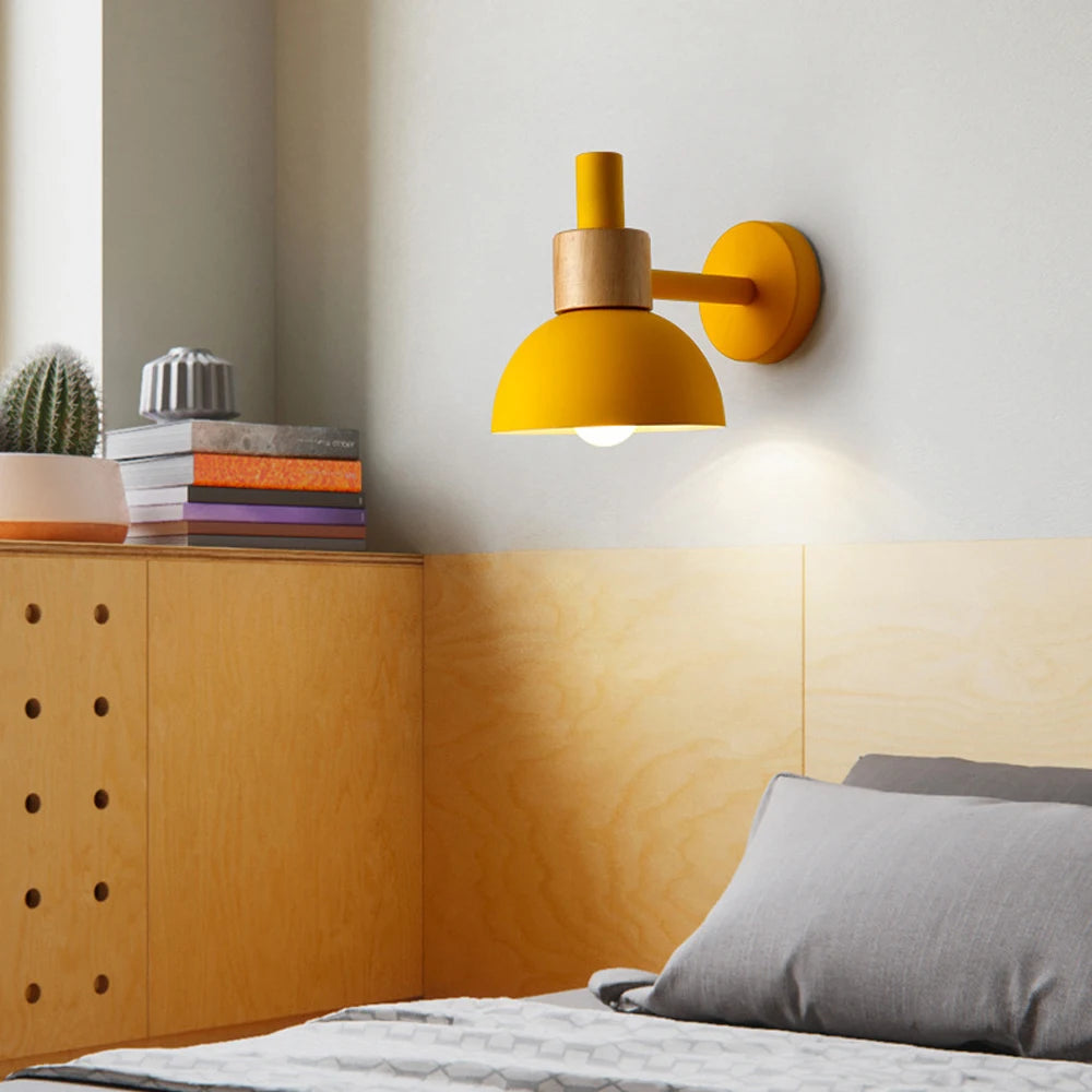 Applique murale nordique moderne pour Macarons couloir lampe de chevet salon chambre décoration éclairage E27 Base tête applique luminaire - vue 5 sur 13