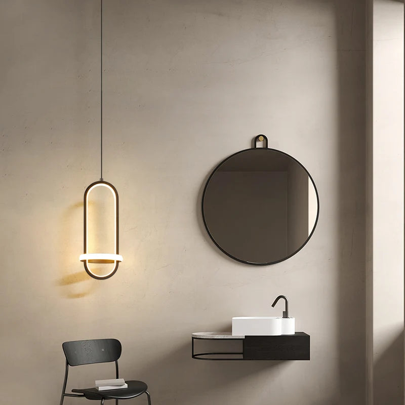 Suspension LED moderne lumières noir/or Lustre Table salle à manger cuisine Lustre lampe suspendue luminaire décor à la maison éclairage intérieur - vue 4 sur 7