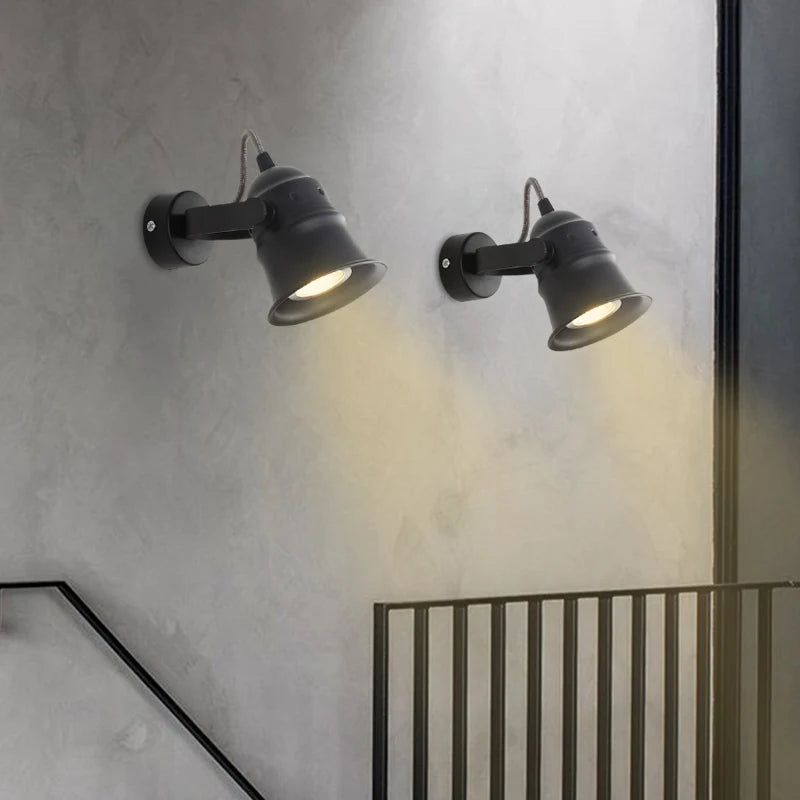applique murale rétro 2 en 1 en aluminium avec éclairage led - vue 3 sur 8