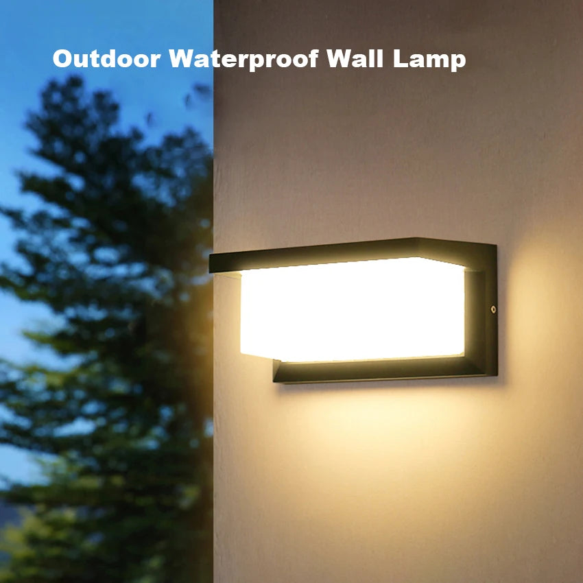 Applique murale LED lumière jardin applique IP65 extérieur étanche lampe luminaire maison décoration éclairage couloir allée lumière au25 - vue 4 sur 8