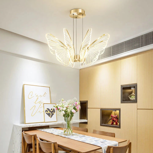 Moonriver éclairage LED papillon lustres salon Table à manger suspension lampe Style moderne suspension pour la maison