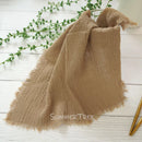 Serviette de table gaze coton rustique lot 12