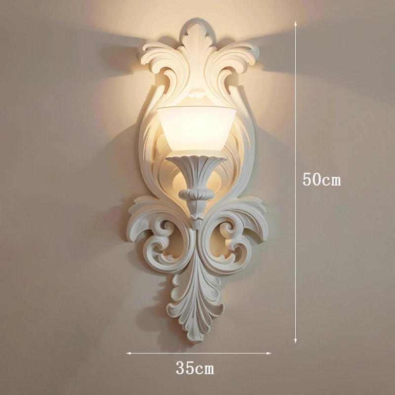 applique murale rétro française sculptée nordique de luxe décorative - vue 7 sur 7