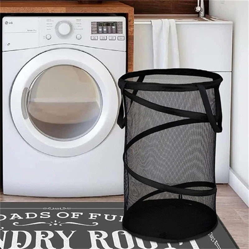 panier à linge pliable avec double poignée pratique pour vêtements - vue 6 sur 6