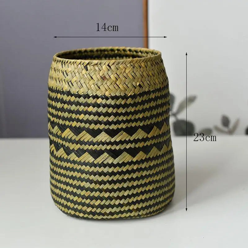 panier tissé à la main pour fleurs et plantes décoratives - vue 8 sur 10