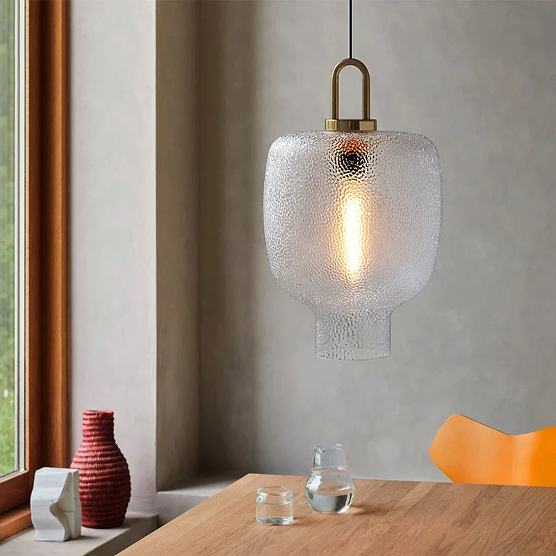 Suspension LED au Design nordique moderne en verre - vue 4 sur 10