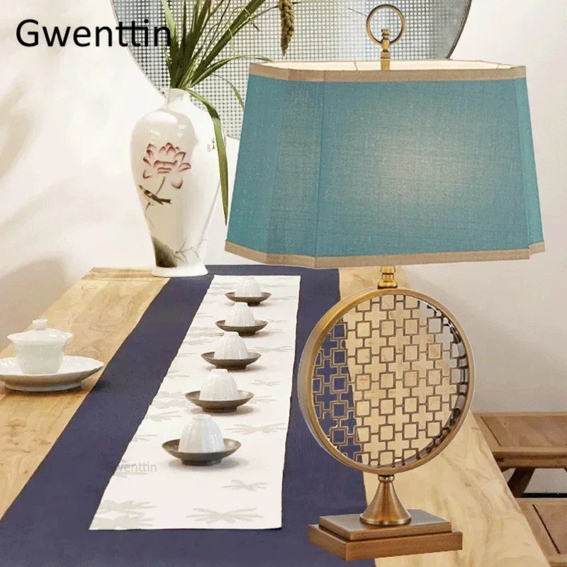 lampe à poser style chinois pour décoration intérieure moderne - vue 4 sur 13
