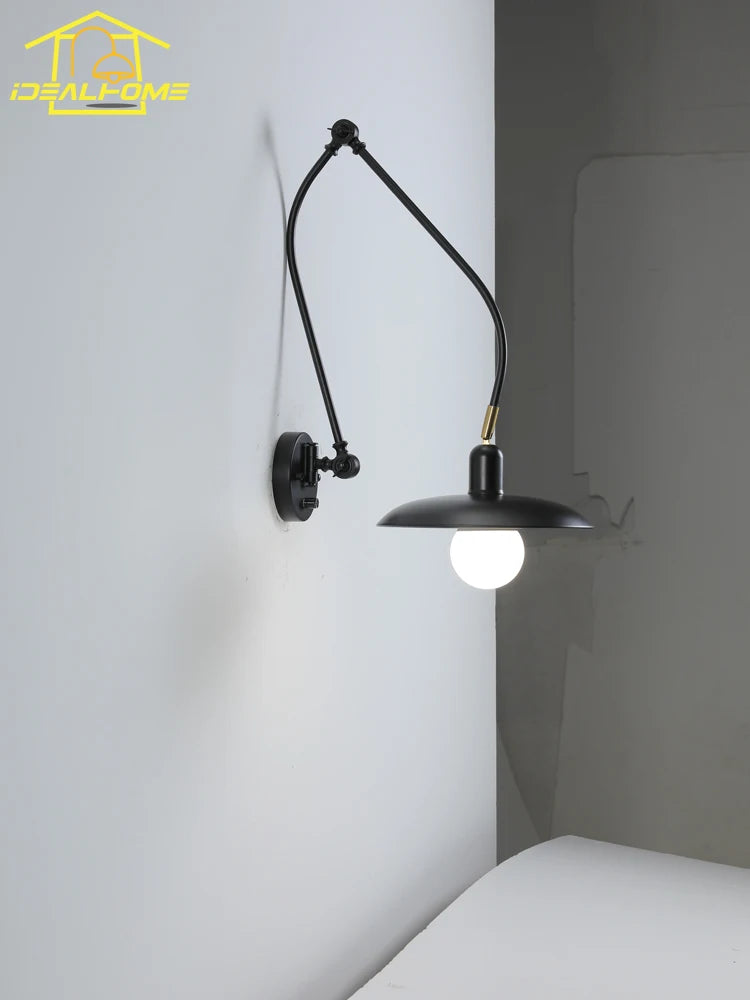 applique murale industrielle à bras pivotant réglable pour éclairage intérieur - vue 6 sur 9