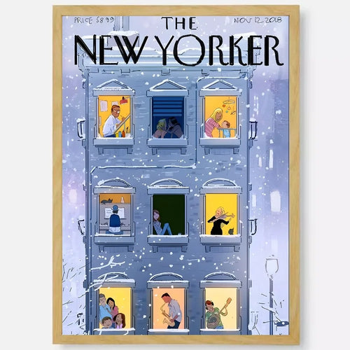 affiche new yorker art mural autocollant étanche décoration esthétique