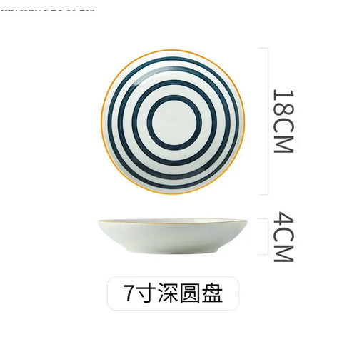 Assiette profonde japonaise porcelaine 18 cm pour soupe