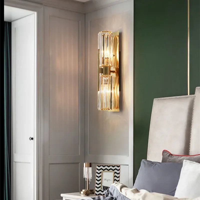 applique murale led post-moderne de luxe en cristal simple - vue 4 sur 13