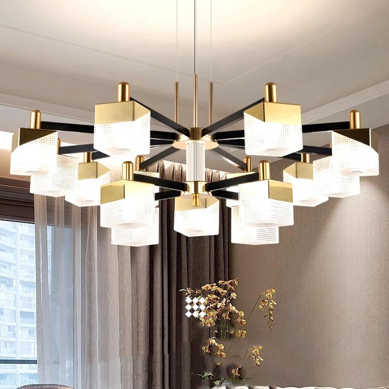 Lustres modernes salon éclairage intérieur plafonniers suspendus lustres led pour l'éclairage intérieur du salon - vue 2 sur 13