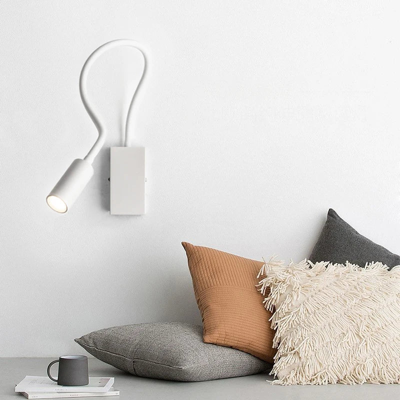 lampe de bureau flexible gys avec interrupteur et liseuse led - vue 6 sur 9