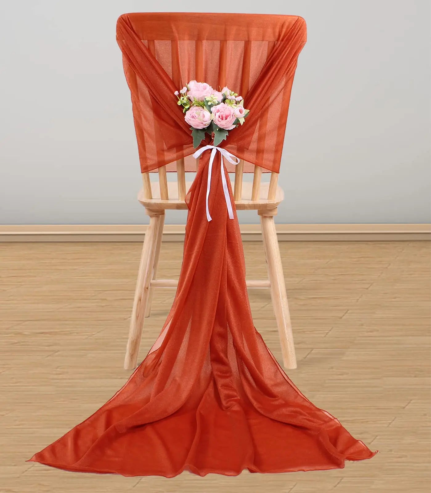 Chemin de table mousseline boheme transparent lot 4 - vue 7 sur 7