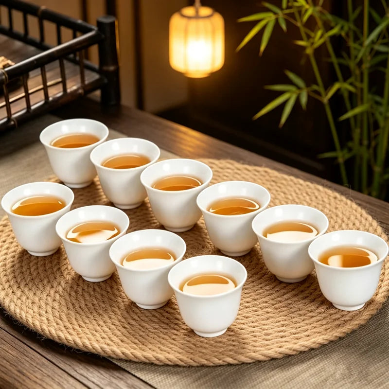 Service the porcelaine dehua kungfu artisanal 10 pieces