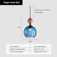 Suspension en verre LED nordique