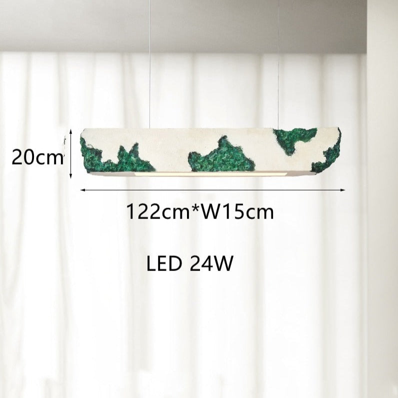 Lustre design longue rectangulaire avec touche coloré Hazel - vue 9 sur 15