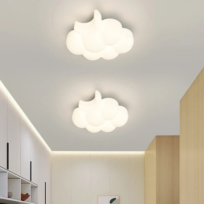 applique murale nuage blanche lampe enfant design moderne et chaleureux - vue 5 sur 9