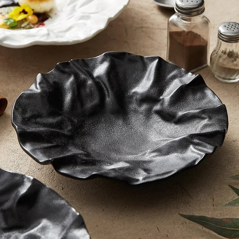 assiette creuse pliante ceramique style japonais premium maison