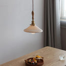 suspension led cuivre bois décor simple moderne intérieur