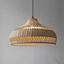 Lustre design en rotin clair