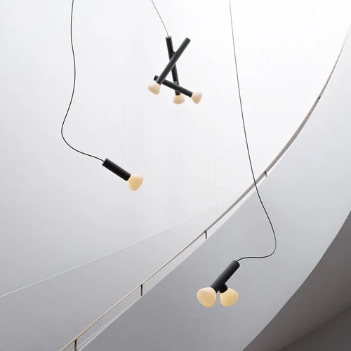 suspension design artistique en verre réglable pour intérieur décoratif