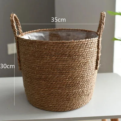 panier tissé à la main pour jardinage et rangement décoratif - vue 7 sur 11