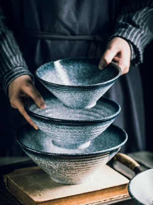 Bol à ramen japonais en céramique motif traditionnel