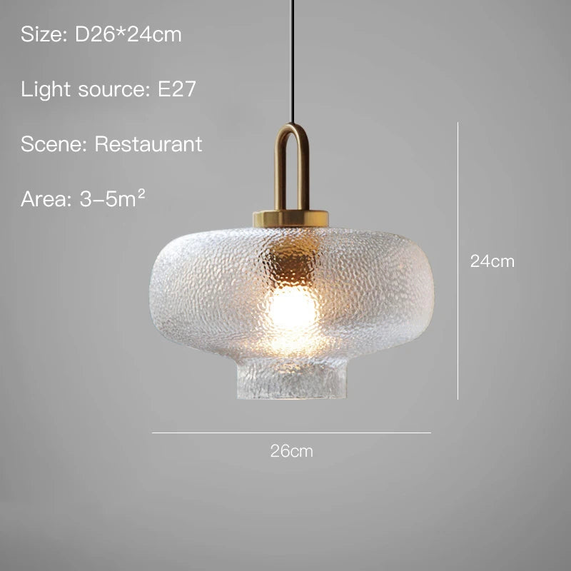 Suspension LED au Design nordique moderne en verre - vue 7 sur 10