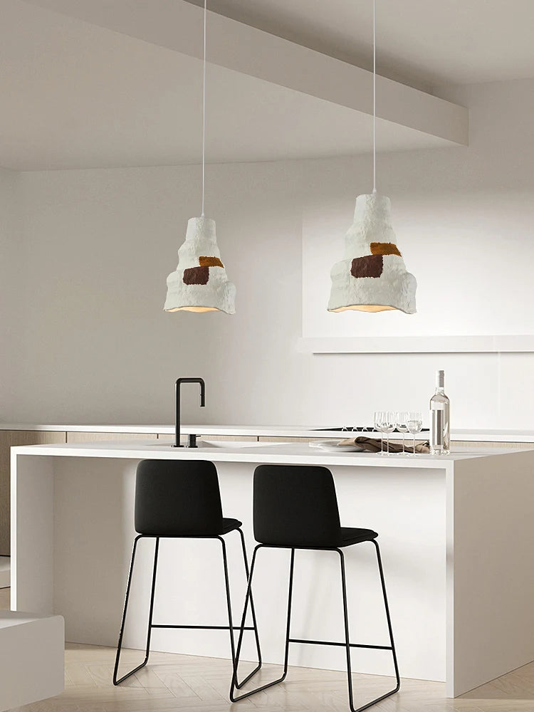 Wabi Sabi LED Restaurant suspension lustres Lustre nordique salon éclairage concepteur moderne café Bar décor lampes suspendues - vue 7 sur 11