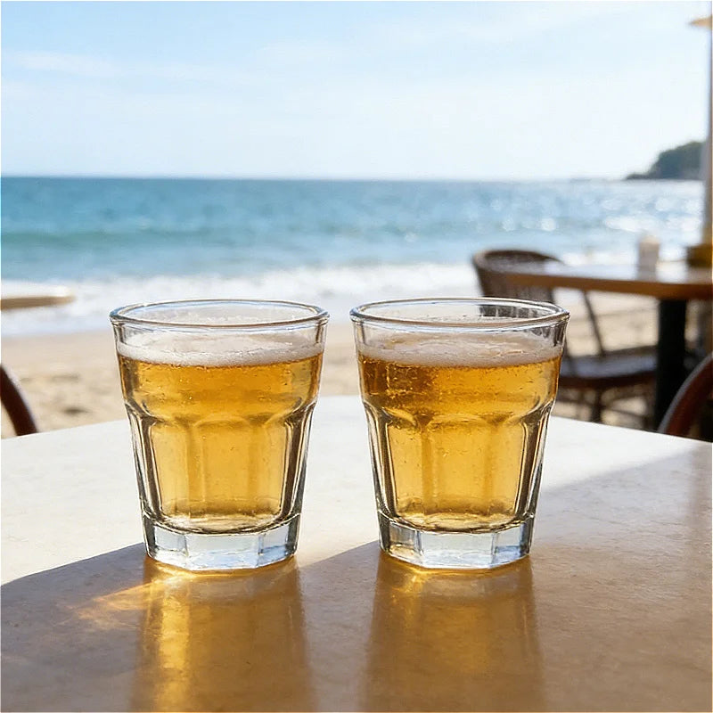 Lot 2 petits verres cocktail shot design epure