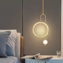 SANDYHA Moderne suspension Plafonnier anneau rond verre décoration de la maison accessoires chambre salle à manger Lustre intérieur