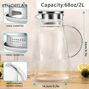Carafe en verre avec tasses poignée grande capacité