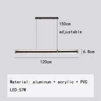 lampes suspendues led en acrylique 3 gradations style minimaliste hauteur réglable