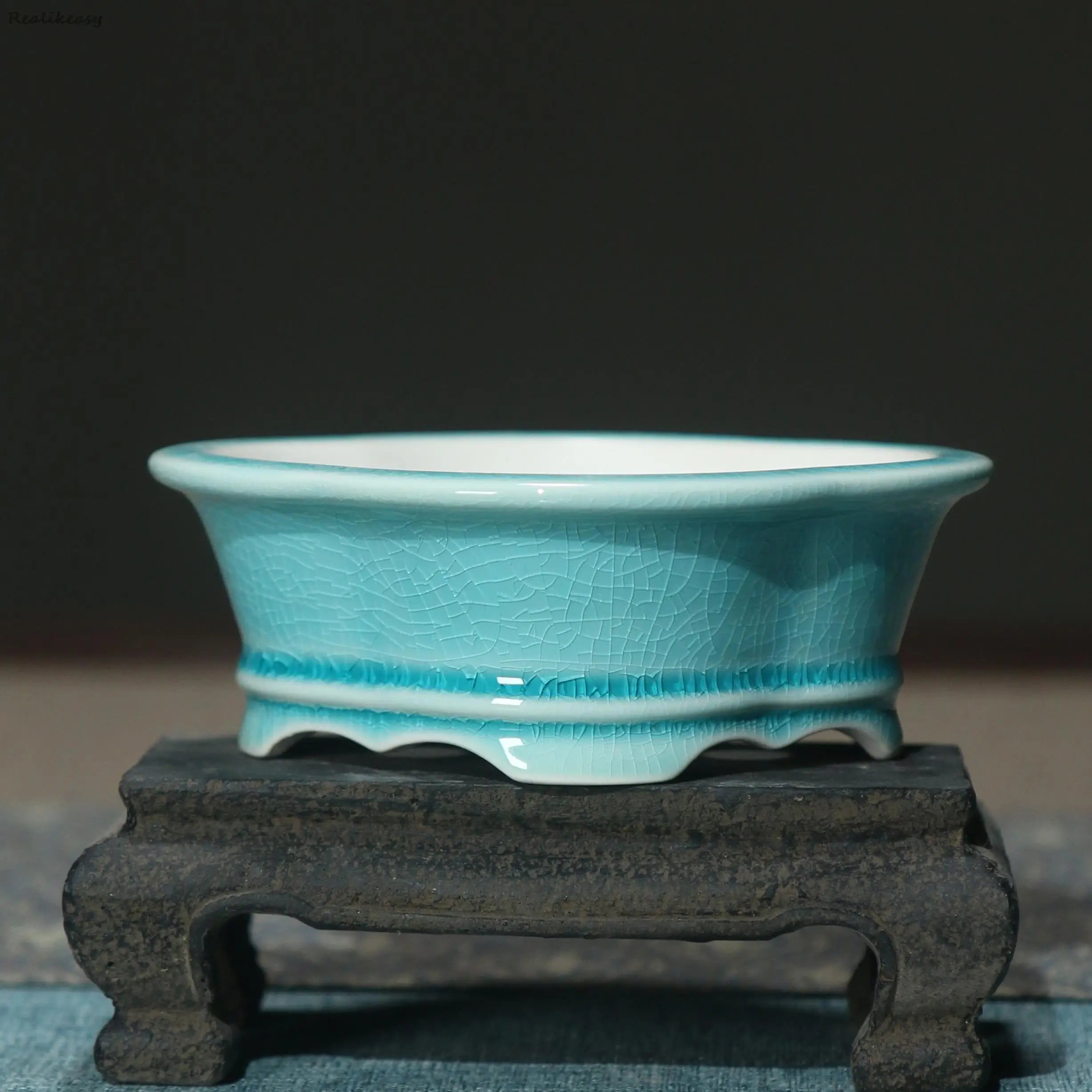 pot de fleur créatif en céramique émaillée pour décoration intérieure - vue 4 sur 14