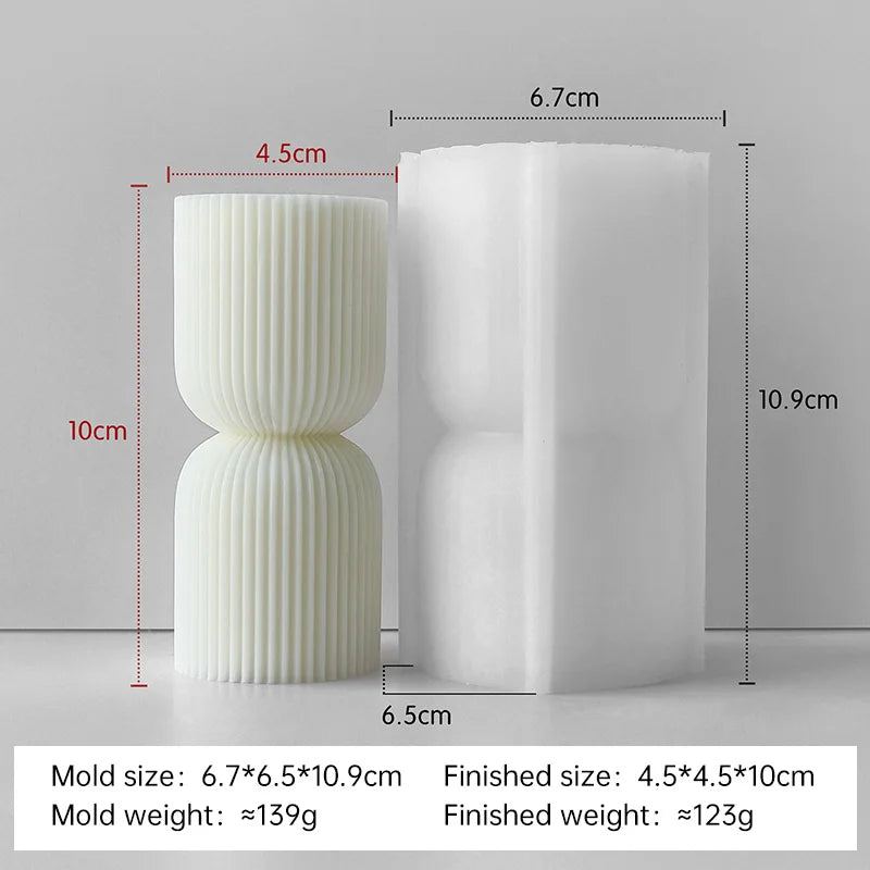 moule silicone bougie aromatique cylindrique pour résine et plâtre - vue 8 sur 20