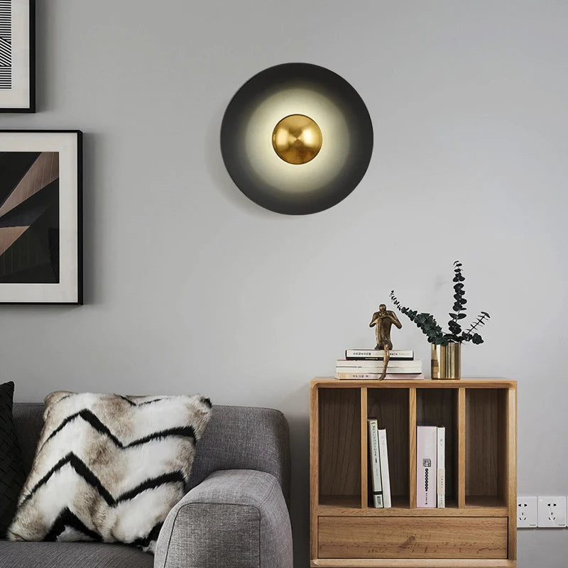 applique murale led ronde moderne pour décoration de luxe intérieure - vue 3 sur 11