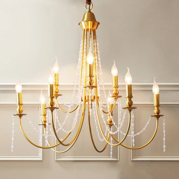 lustre en laiton moderne pour éclairage intérieur élégant - vue 2 sur 13