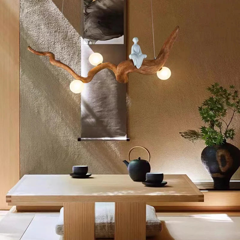 suspension en résine zen style chinois pour décoration intérieure