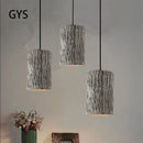 Suspension LED lumière nordique Style industriel LOFT rétro lustre Grain de bois ciment magasin barre Spot lumière grand Long fil 110 V 220 V