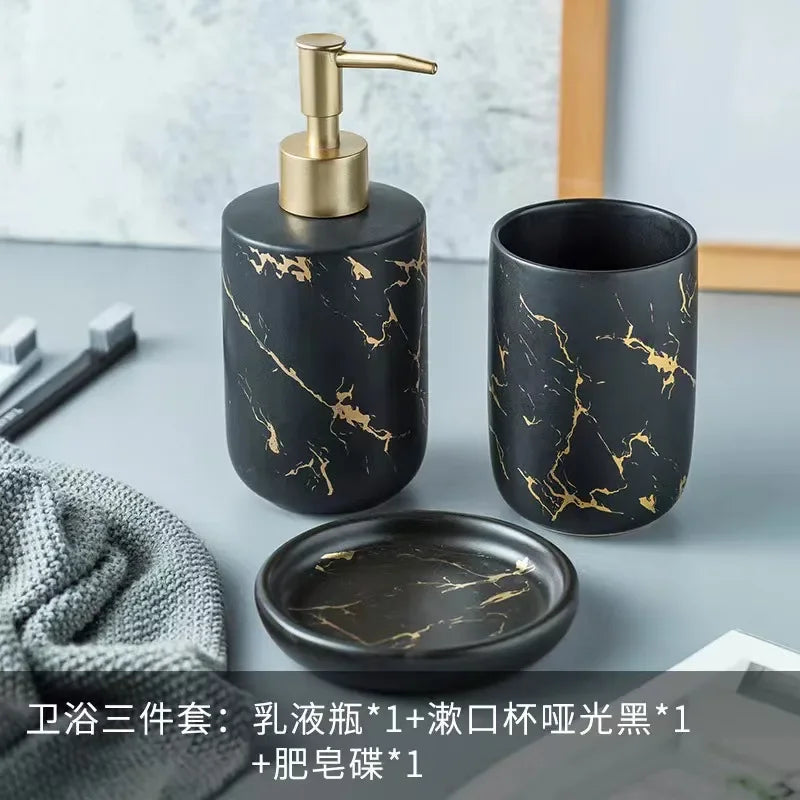 bouteilles en céramique pour savon shampooing et gel douche - vue 14 sur 14